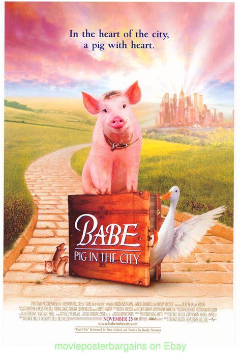 Babe 2 Pig In The City Movie Poster 1998 James Cromwell Ebay