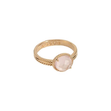 Achat Bague Ana Cha Héloïse en plaqué or jaune et quartz rose