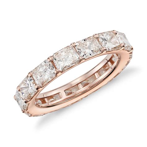 Radiant-Cut Diamond Eternity Ring in 18k Rose Gold (4.00 ct. tw ...