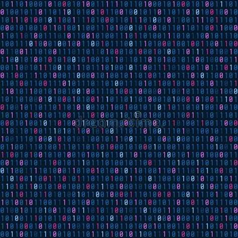 Binary Code Seamless Vector Texture Stock Vector Illustration Of