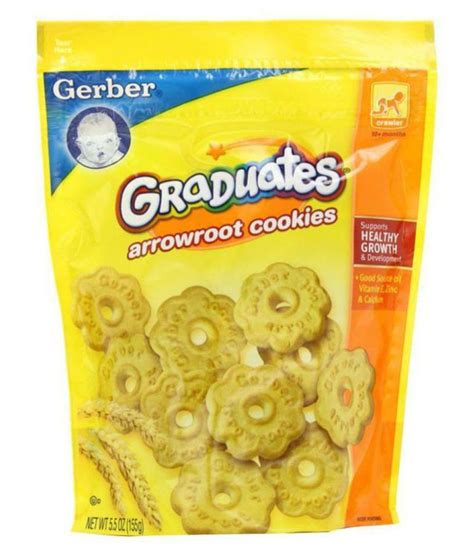 Gerber Baby Food Arrowrot Cookies Biscuits For 6 Months 155 Gm