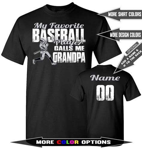 Baseball Grandpa Shirt My Favorite Baseball Player Calls Me Etsy