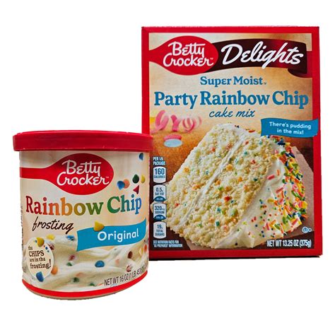 Betty Crocker Super Moist Party Rainbow Chip Cake Mix And Betty Crocker