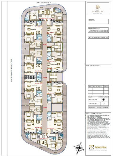 typical floor layout from first floor to eight floor – Luxotus Group