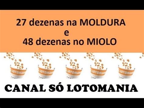 Lotomania 27dz Na MOLDURA E 48dz No MIOLO 26 YouTube