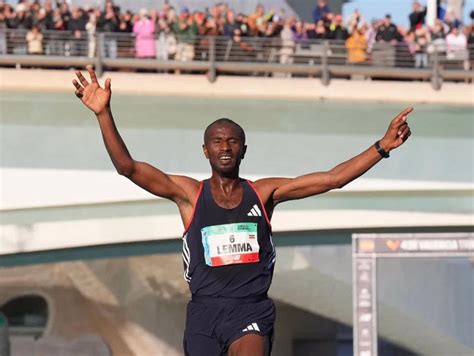 Sisay Lemma Shatters Kiptums Course Record At Valencia Sportsry