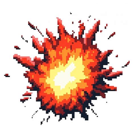 Un pixel art de una explosión Foto Premium