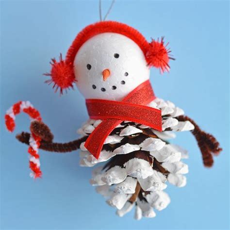 How To Make Pinecone Snowman Ornaments Pinecone Crafts Christmas Pine Cone Crafts Crafts