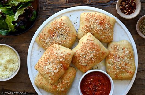 Cheesy Chicken Pizza Pockets Just A Taste