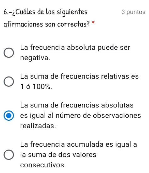 Cu Les De Las Siguientes Afirmaciones Son Correctas Brainly Lat