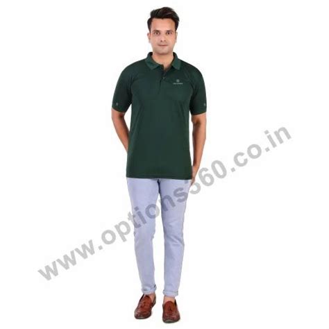 Unisex Dark Green Dri Fit Polo Tshirt Solid At Rs 110 Piece In New