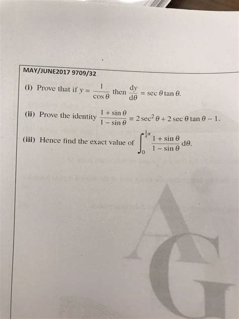 9709 Cie A Level Pure Mathematics 3 Topical Exam Past Year Paper Hobbies And Toys Books