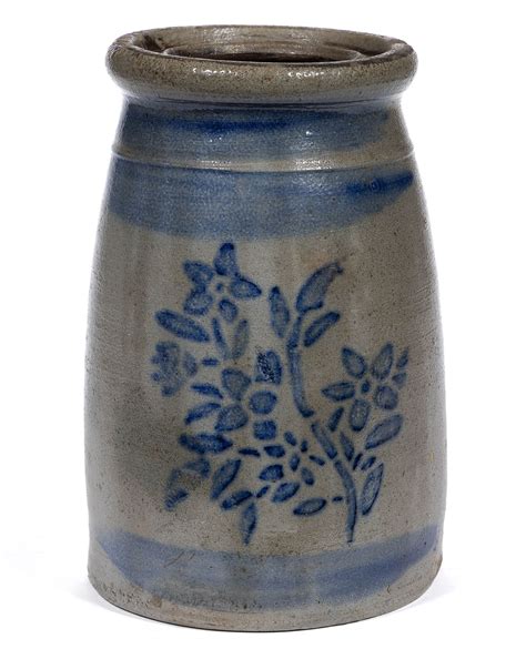 Western Pennsylvania Stenciled Stoneware Canner Sold At Auction On 10th