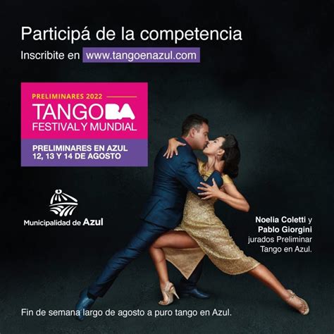 La preliminar del Mundial de Tango en Azul tendrá reconocidos jurados