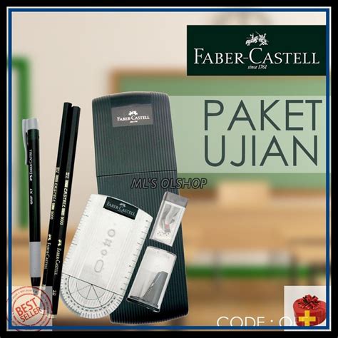 Jual Paket Ujian Faber Castell Pensil B Komputer Pulpen Penggaris