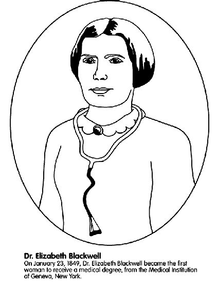 Dr Elizabeth Blackwell Coloring Page