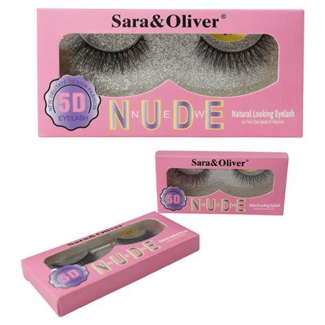 Pestañas de banda volumen 5D SARA Y OLIVER NEW NUDE CAJA ROSADA Zona