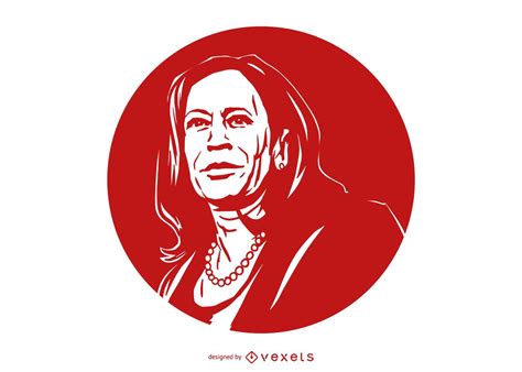 Kamala Harris Portrait Illustration Vector Download