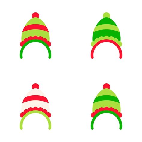 Premium Vector Set Of Christmas Headband In Flat Style Isolated