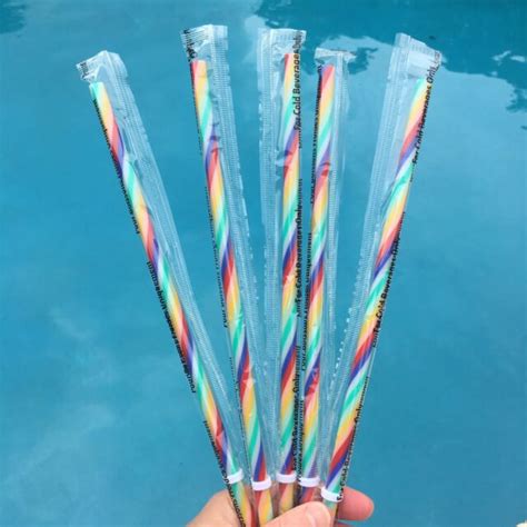 New Starbucks 5 Rainbow Straws For Reusable Cold Cups Summer 2020