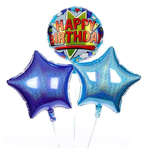 Buy Pop Art Happy Birthday Balloon Bouquet Delivered Inflated For Gbp 1999 Card Factory Uk