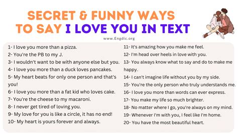 Secret Funny Ways To Say I Love You Engdic