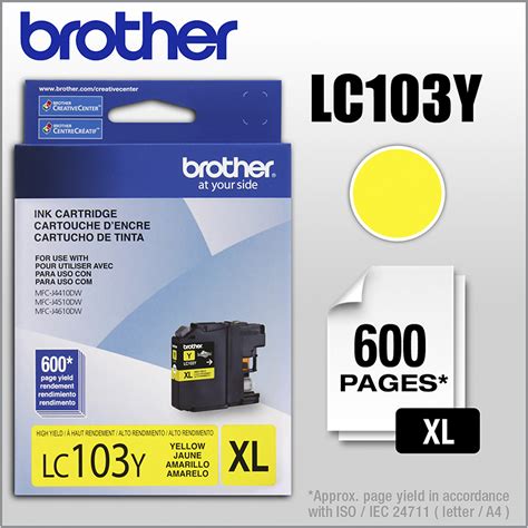 Best Buy Brother LC103Y XL High Yield Ink Cartridge Yellow Yellow LC 103YS