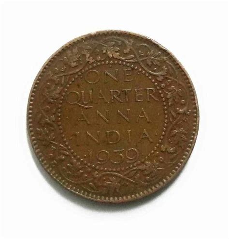 British India Coins | Quarter Anna | 1939 | Old Indian Coins @ coinstamp.in