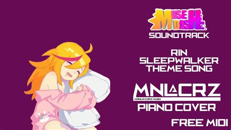 Rin Sleepwalker Theme From Muse Dash Mnlcrz Piano Cover Youtube