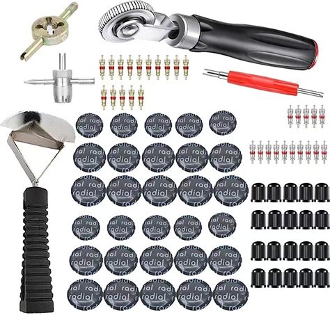 Amazon 85Pcs Tire Patch Kit Heavy Duty Include Tire Roller Liner