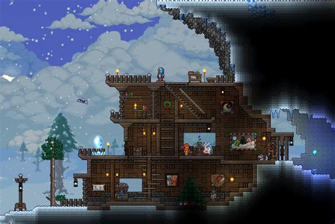 Dangerous Snowy House I Made Terraria