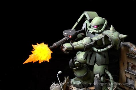 Gundam Guy Mg 1100 Ms06j Zaku Ii Diorama Build W Led Diorama