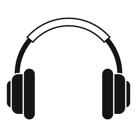 Podcast headphones icon, simple style 14682995 Vector Art at Vecteezy