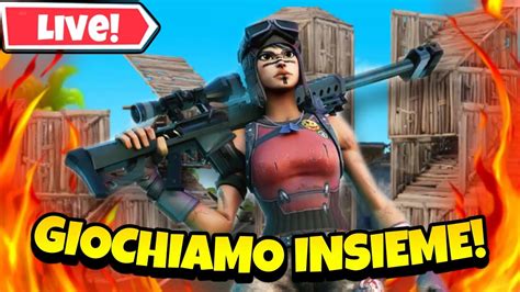 Live Fortnite Facciamo Battaglie Reali E Partite Ranked Giochiamo