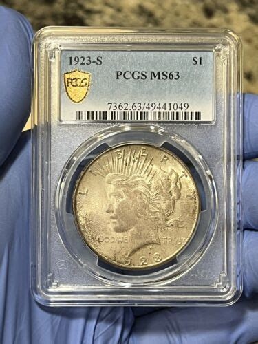 1923 S Peace Silver Dollar Pcgs Ms63 Toned Ebay