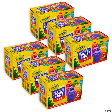 Crayola Washable Project Paint Bold 6 Per Pack 6 Packs Oriental