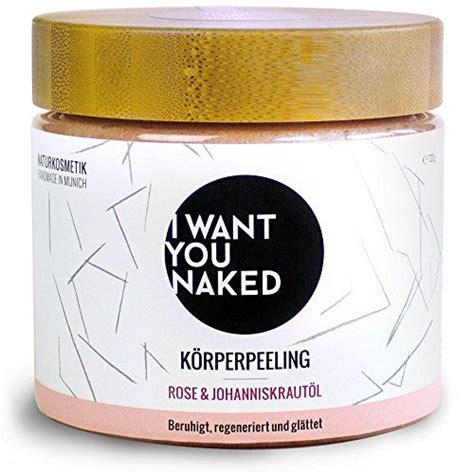 I want you naked Glättendes Körperpeeling mit Rosen und