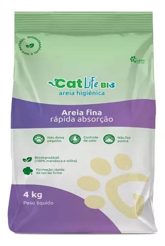 Areia Higi Nica Cat Life Bio Gr Os Finos Kg X Kg De Peso Neto