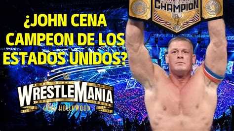 John Cena Campeon De Los Estados Unidos WrestleMania 39 WWE En