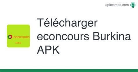 Econcours Burkina Apk Android App T L Charger Gratuitement