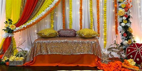 Simple Stage Decoration For Mehndi Function Shelly Lighting