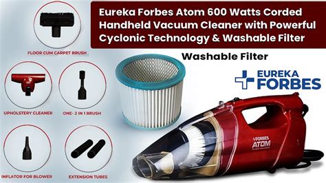 Eureka Forbes Atom 600 Watts Corded Handheld Vacuum Cleaner With