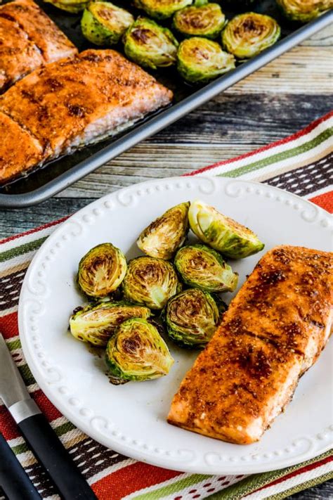 Salmon With Brussels Sprouts Sheet Pan Meal Kalyn S Kitchen