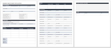 Free Employment Application Templates Smartsheet Worksheets Library