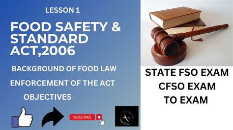 FOOD SAFETY AND STANDARD ACT 2006 FSS ACT 2006 FSSAI