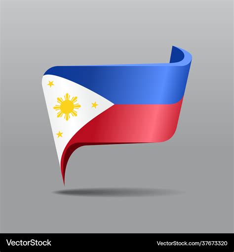 Philippines Flag Map Pointer Layout Royalty Free Vector