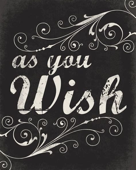 As You Wish, removable wall decal | Typographic art print, Princess ...