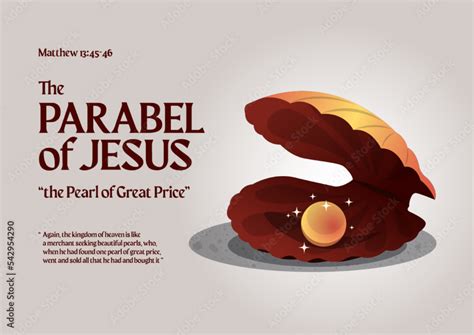 Parable Of Jesus Christ About The Pearl Of Great Price Stock