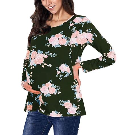 Floral Flower Print Mother Maternity Nursing Tops Women S Maternity