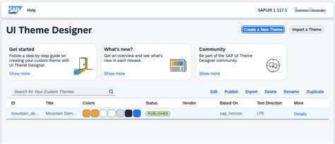 Create A Theme With The Ui Theme Designer Sap Tutorials